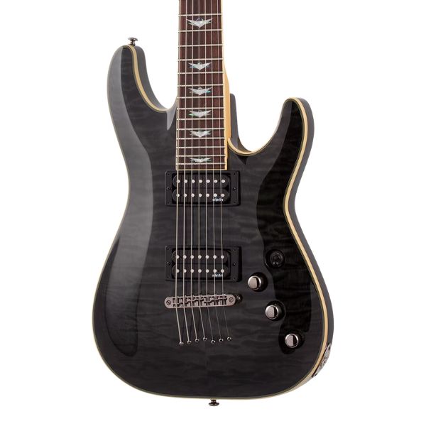 Schecter OMEN EXTREME-7 Electric Guitar - See-Thru Black (STBLK)