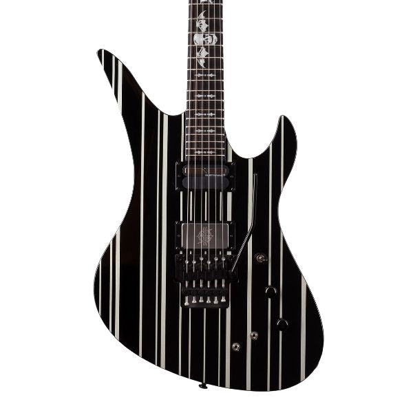 Schecter SYNYSTER GATES CUSTOM-S Electric Guitar - Gloss Black with Silver Pinstripes