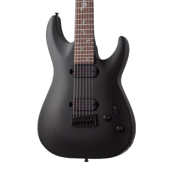 Schecter DAMIEN-7 Electric Guitar - Satin Black