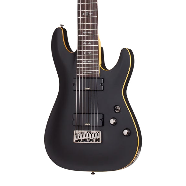 Schecter DEMON-8 Electric Guitar - Aged Black Satin