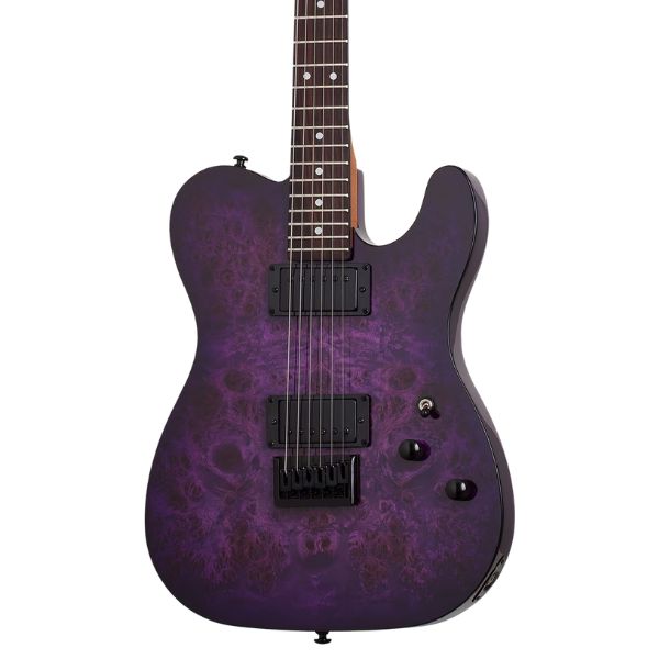 Schecter Standard Series PT STANDARD Electric Guitar - Purple Burst Burl