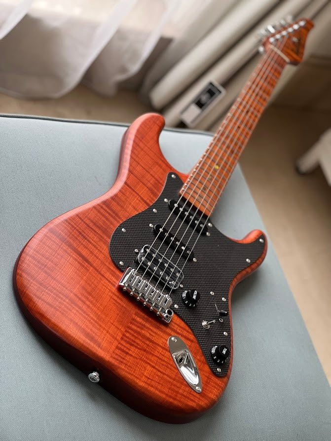 Soloking MS-1 FM Artisan Elite with Roasted Flame Neck - Caramel