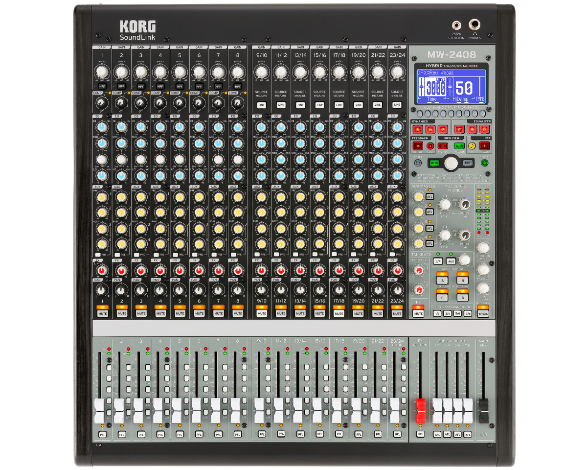 Korg MW-2408 BK Hybrid Analog/Digital Audio Mixer