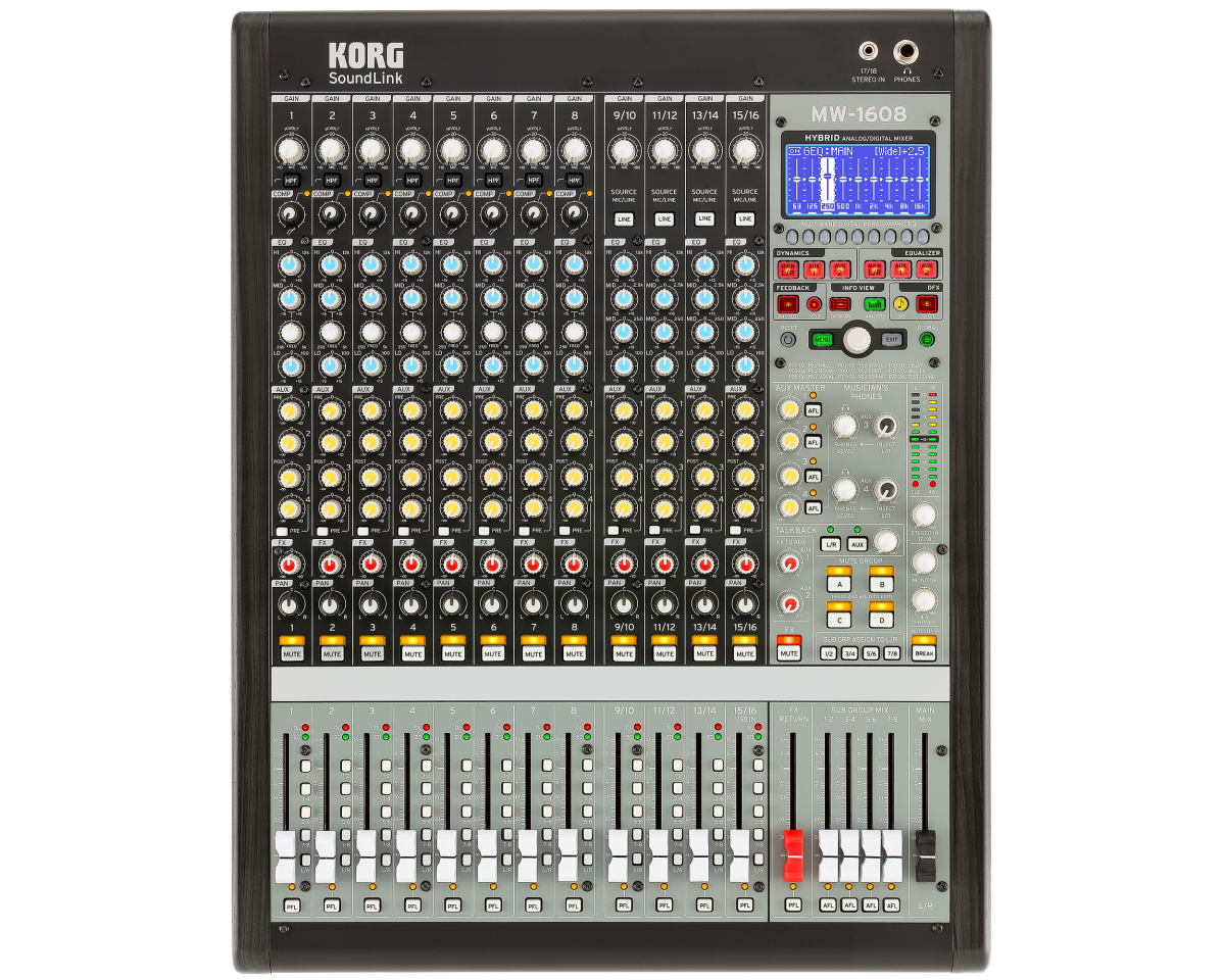 Korg MW-1608 BK Hybrid Analog/Digital Audio Mixer