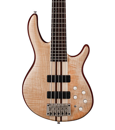 Cort A5 Plus FMMH OPN Artisan Series 5 String Electric Bass Guitar - Open Pore Natural