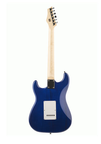 Ashton AG232TDB Electric Guitar Pack (includes Gig Bag, Strap, Lead, Online Lessons) Transparent Dark Blue