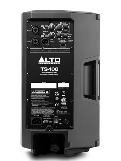 Alto Professional TS408 2000-WATT 8Alto Professional TS412 2500-WATT 12" 2-Way Powered Loudspeaker With Bluetooth®, DSP & APP Control