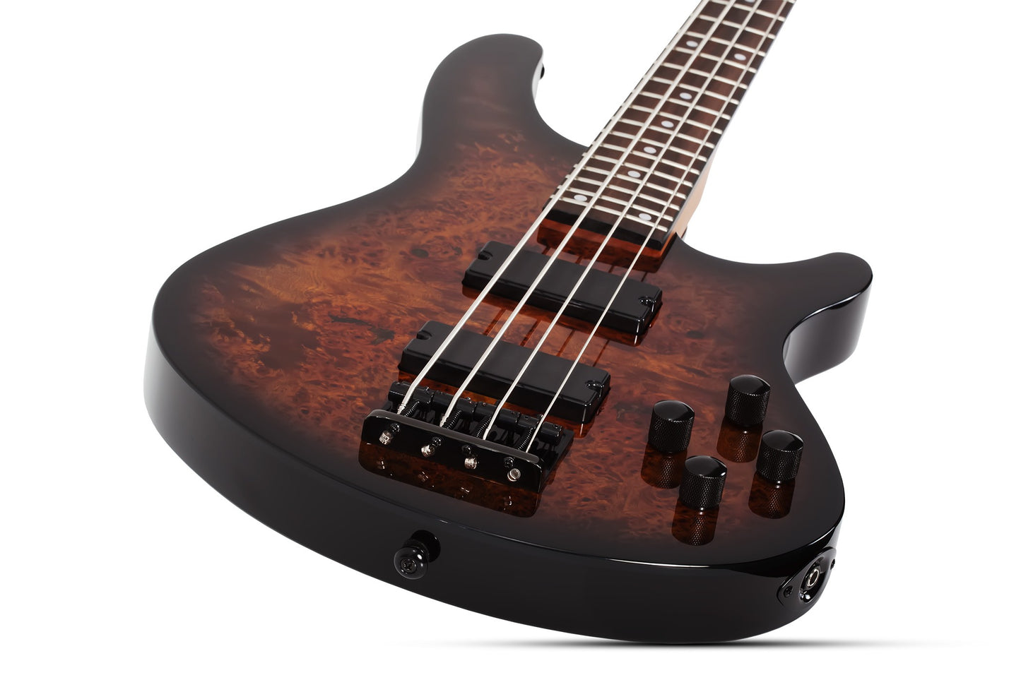 Schecter Standard Series C-4 STANDARD Electric Bass Guitar - Tobacco Burl