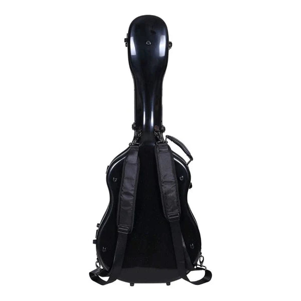 Crossrock CRF-2020 DBK Deluxe Fiberglass Dreadnought Guitar Case - Black