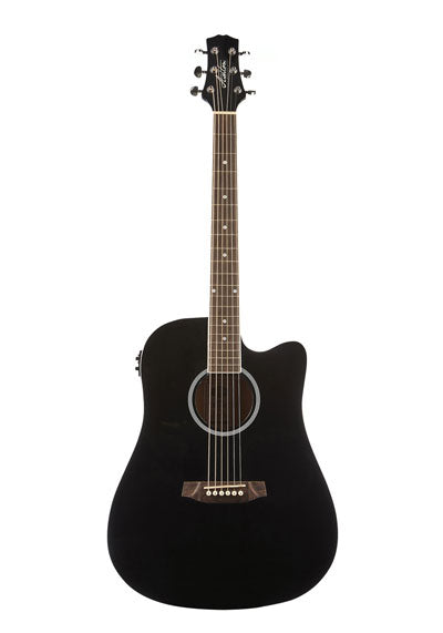 Ashton D20CEQ BK 41Inch Dreadnought Cutaway Acoustic Guitar With EQ - Black