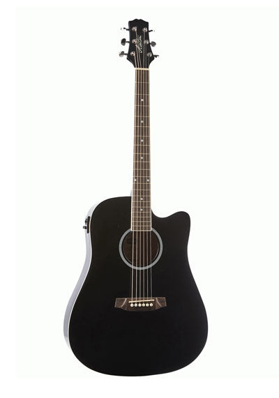 Ashton D20CEQ BK 41Inch Dreadnought Cutaway Acoustic Guitar With EQ - Black