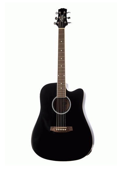 Ashton D20CEQ BK 41Inch Dreadnought Cutaway Acoustic Guitar With EQ - Black