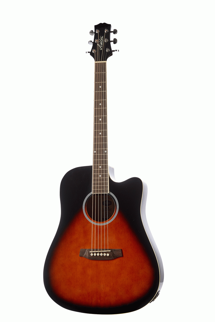 Ashton D20CEQ TSB 41Inch Dreadnought Cutaway Acoustic Guitar With EQ - Tobacco Sunburst