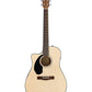 Fender Acoustic Guitar with Cutaway Electronics CD60SCE Natural Lefty