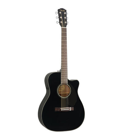Fender CC60SCE Concert Cutaway Electronics Acoustic Guitar - Black