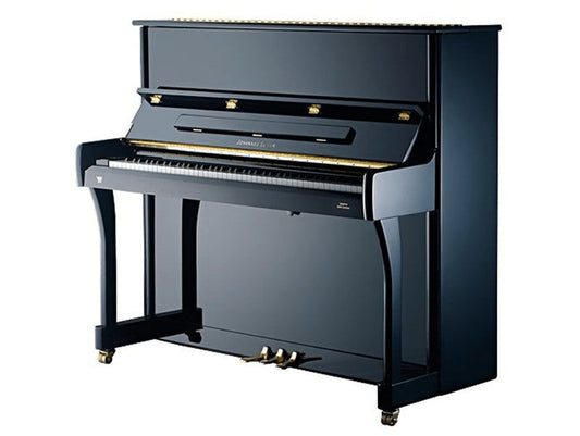 Johannes Seiler GS126D Upright Piano Ebony High Polished With Bench