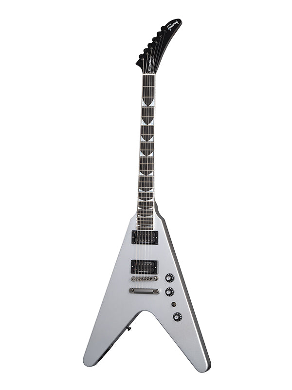 Gibson DSVX00S1BC1 Dave Mustaine Flying V EXP Electric Guitar - Silver Metallic