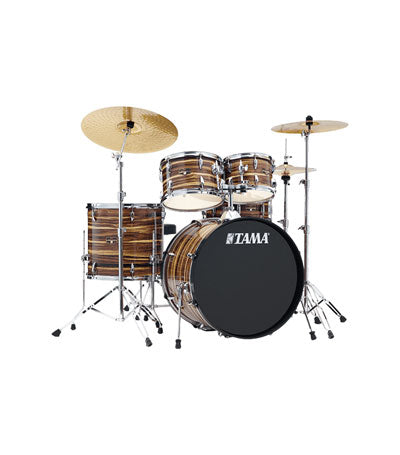 Tama IP62H6W-CTW Imperialstar 22" 6pc Drum Set With Hardware & Throne - Coffee Teak Wrap