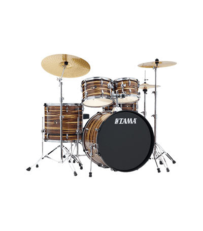 Tama IP52H6W-CTW Imperialstar 22" 5pc Drum Set with Hardware & Throne - Coffee Teak Wrap