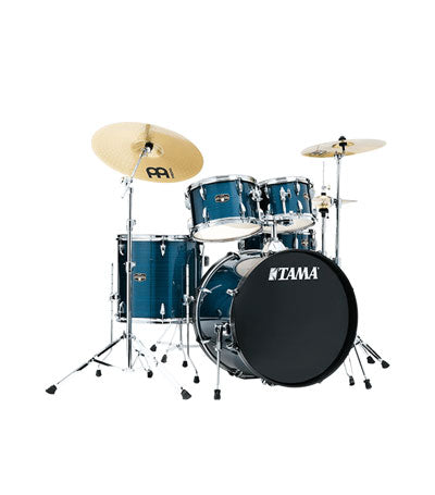 Tama IP62H6W-HLB Imperialstar 22" 6pc  Drum Set With Hardware & Throne - Hairline Blue