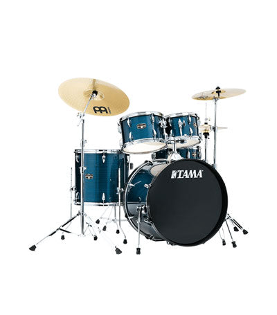 Tama IP58H6W-HLB Imperialstar 18" 5pc Drum Set with Hardware & Throne - Hairline Blue