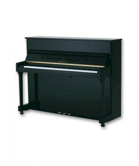 Samick JS-115 Upright Piano Ebony High Polished With Piano Bench