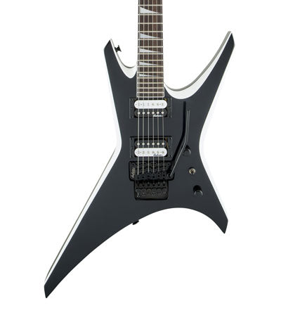 Jackson JS32-Bk W/WH Warrior Electric Guitar - Black With White Bevel