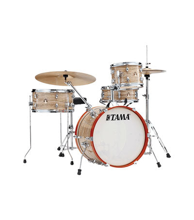 Tama LJK48H4-CMW Club Jam 4pc Drum Set With Hardware & Throne - Cream Marble Wrap