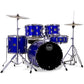 Mapex CM5044FTCIB Comet 5 pcs Jazz Drum Set with Hardware Throne & Cymbals - Indigo Blue