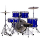 Mapex CM5044FTCIB Comet 5 pcs Jazz Drum Set with Hardware Throne & Cymbals - Indigo Blue