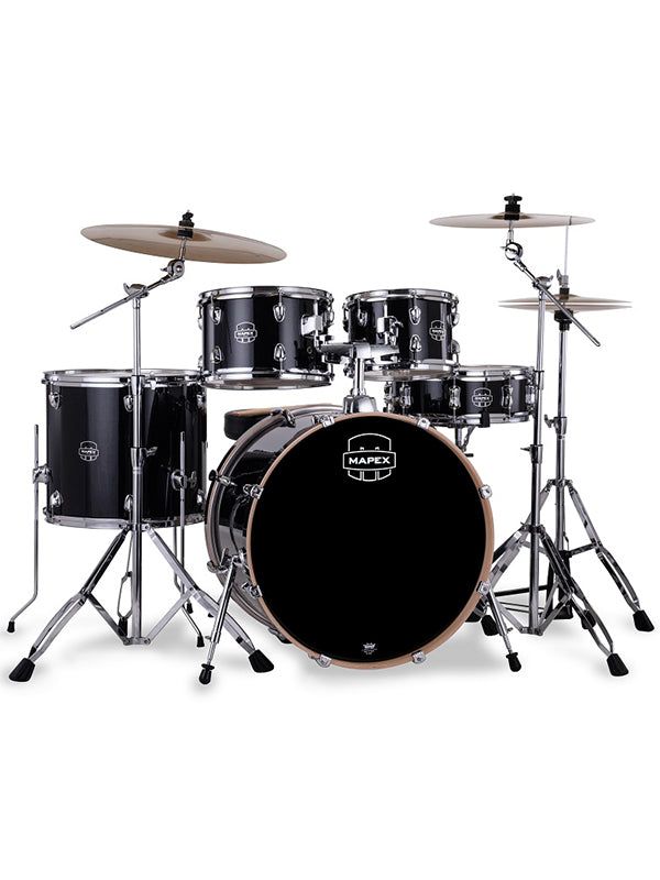 Mapex VE5295FTVH Venus 5 pcs Drum Set w/Hardware & Throne - BlackGalaxy Sparkle