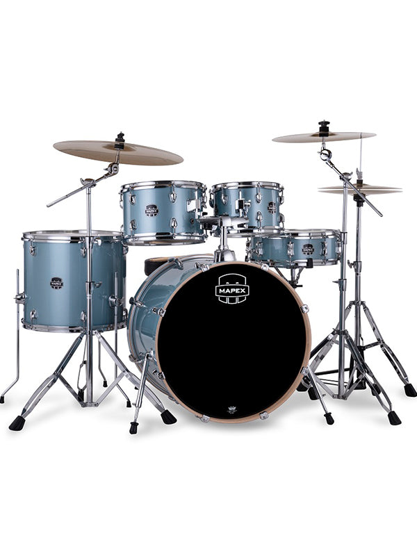 Mapex VE5295FTVJ Venus 5 pcs Drum Set w/Hardware & Throne - Aqua Blue Sparkle