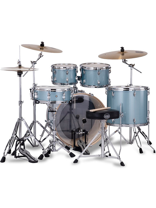 Mapex VE5295FTVJ Venus 5 pcs Drum Set w/Hardware & Throne - Aqua Blue Sparkle