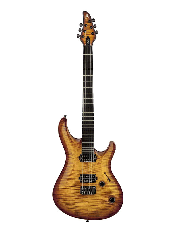 Mayones Regius Core Classic 6 Strings Electric Guitar - 2 Tone Gloss Trans Amber Burst