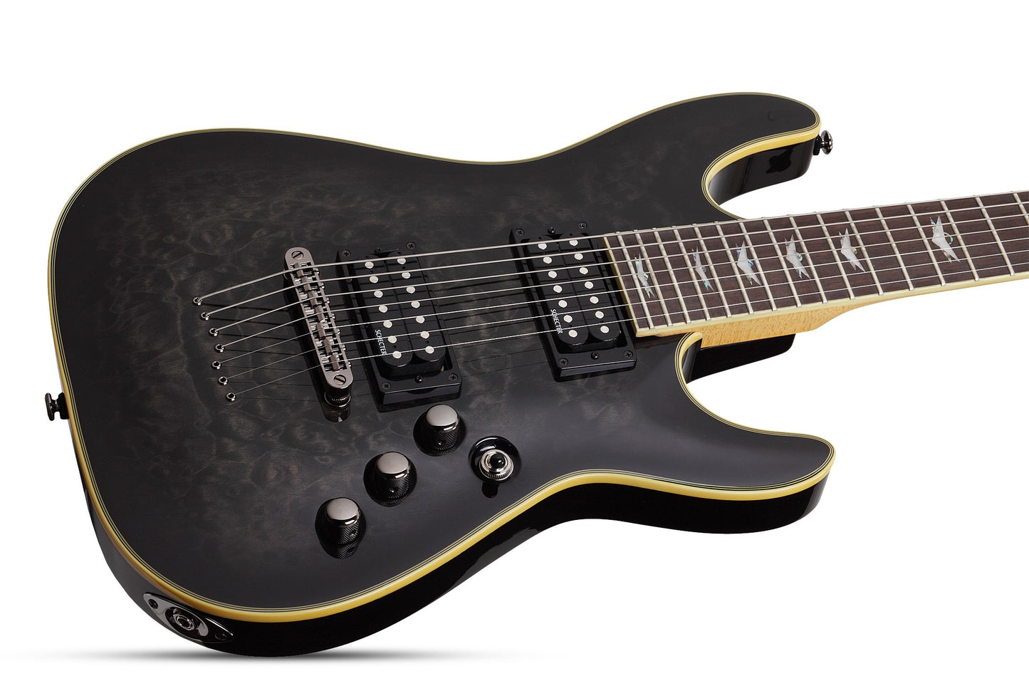 Schecter OMEN EXTREME-7 Electric Guitar - See-Thru Black (STBLK)