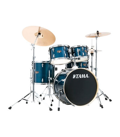 Tama RM50YH5-HLB Rhythm Mate 20" 5pc with Hardware & Throne & Pluto Cymbals - Hairline Blue