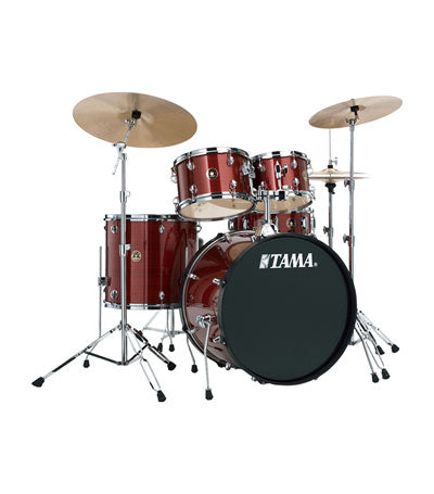 Tama RM50YH5-RDS Rhythm Mate 20" 5pc with Hardware & Throne & Pluto Cymbals - Red Stream