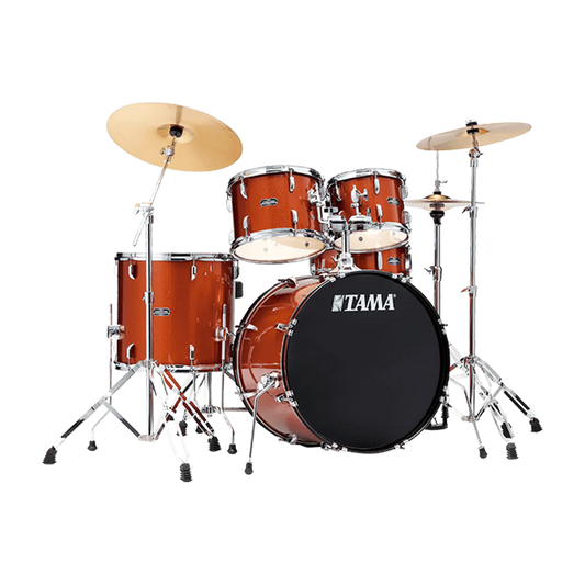 Tama ST52H5-SCP Stagestar 22" 5pc Drum Set with Hardware & Throne & Pluto Cymbals - Scorched Copper Sparkle