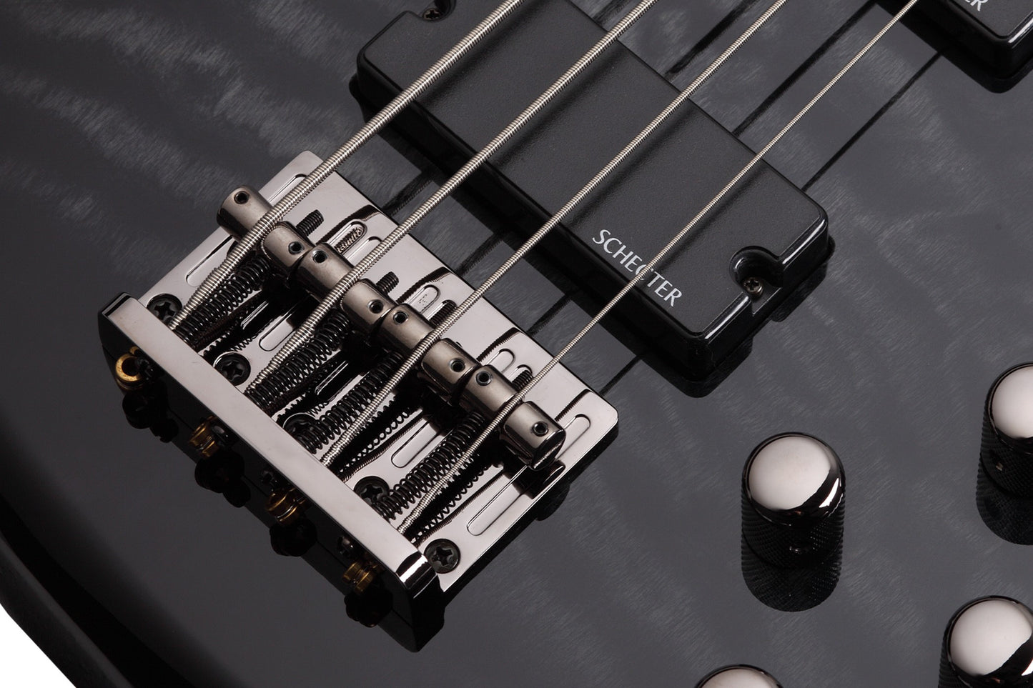 Schecter STILETTO EXTREME-4 STBLK Bass Guitar - See-Thru Black