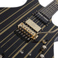 Schecter SYNYSTER GATES CUSTOM-S Electric Guitar - Gloss Black with Gold Pinstripes