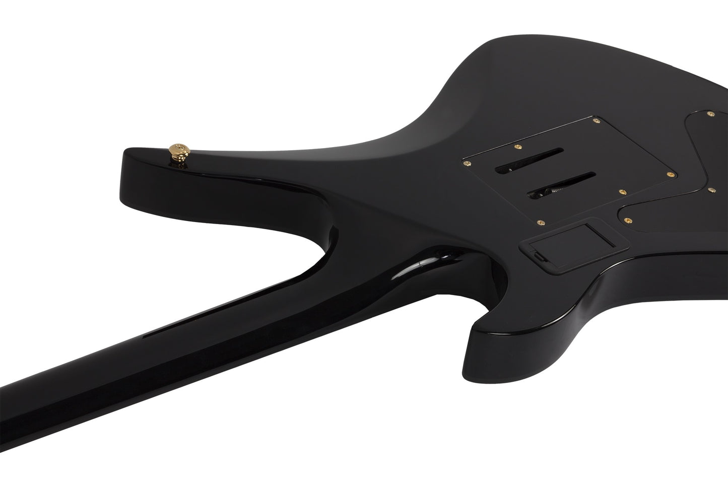 Schecter SYNYSTER GATES CUSTOM-S Electric Guitar - Gloss Black with Gold Pinstripes