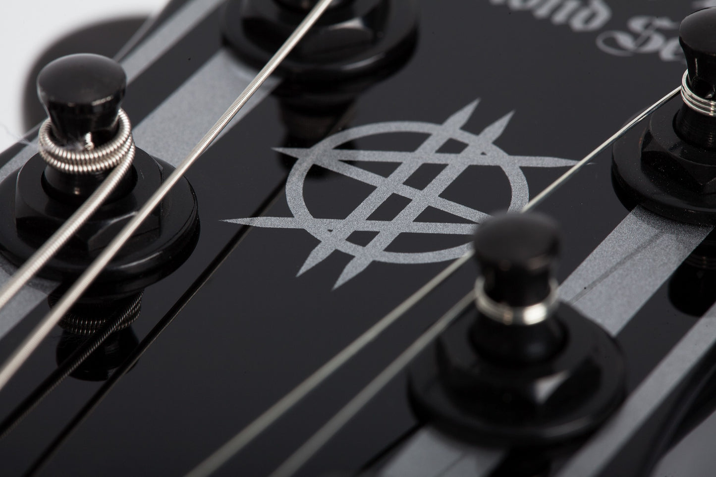 Schecter SYNYSTER STANDARD Electric Guitar - Gloss Black with Silver Pinstripes