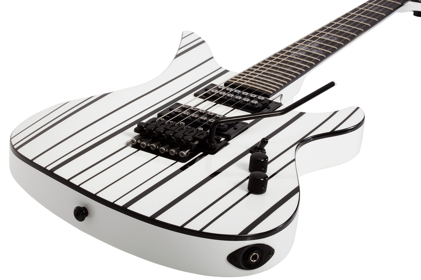 Schecter SYNYSTER STANDARD Electric Guitar - Gloss White with Black Pinstripes