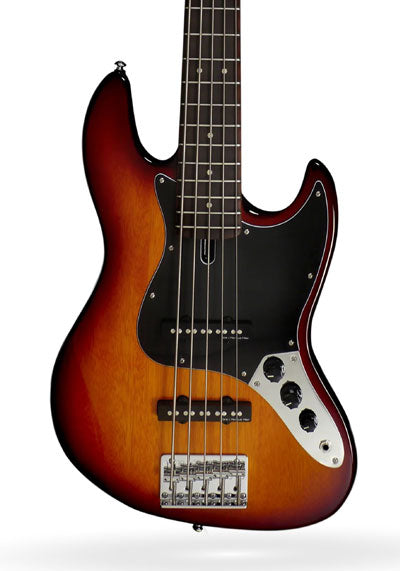 Sire Electric Bass Guitar V3 Series Passive 5 String Tobacco Sunburst