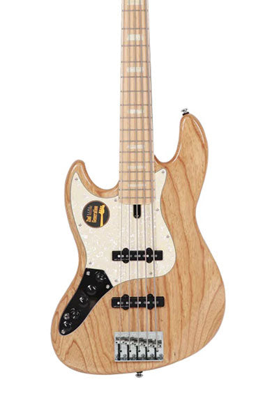 Left-Handed Sire Marcus Miller V7 2nd Generation 5 String  Electric Bass Guitar | Swamp Ash Natural Lefty