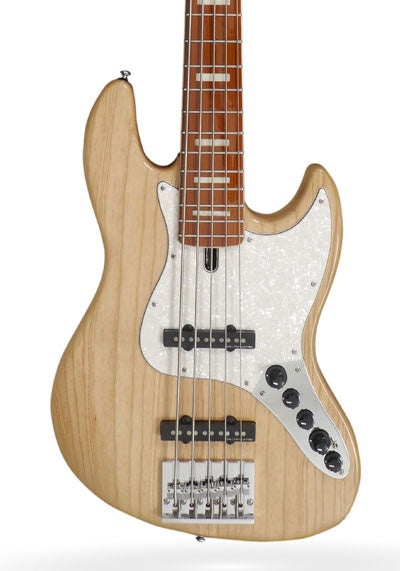 Sire Marcus Miller V8 5 String Electric Bass Guitar | Swamp Ash Natural with Bag