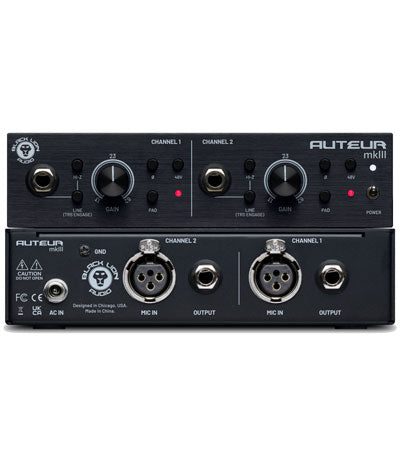 Black Lion Audio Auteur MKII – Two Channel Mic Pre