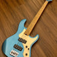 Soloking MJ-1 Roasted Maple Neck Bass Guitar - Lake Placid Blue