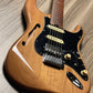 Soloking MS-1 Thinline Artisan FMN with Roasted Flame Neck - Natural Mocha Satin