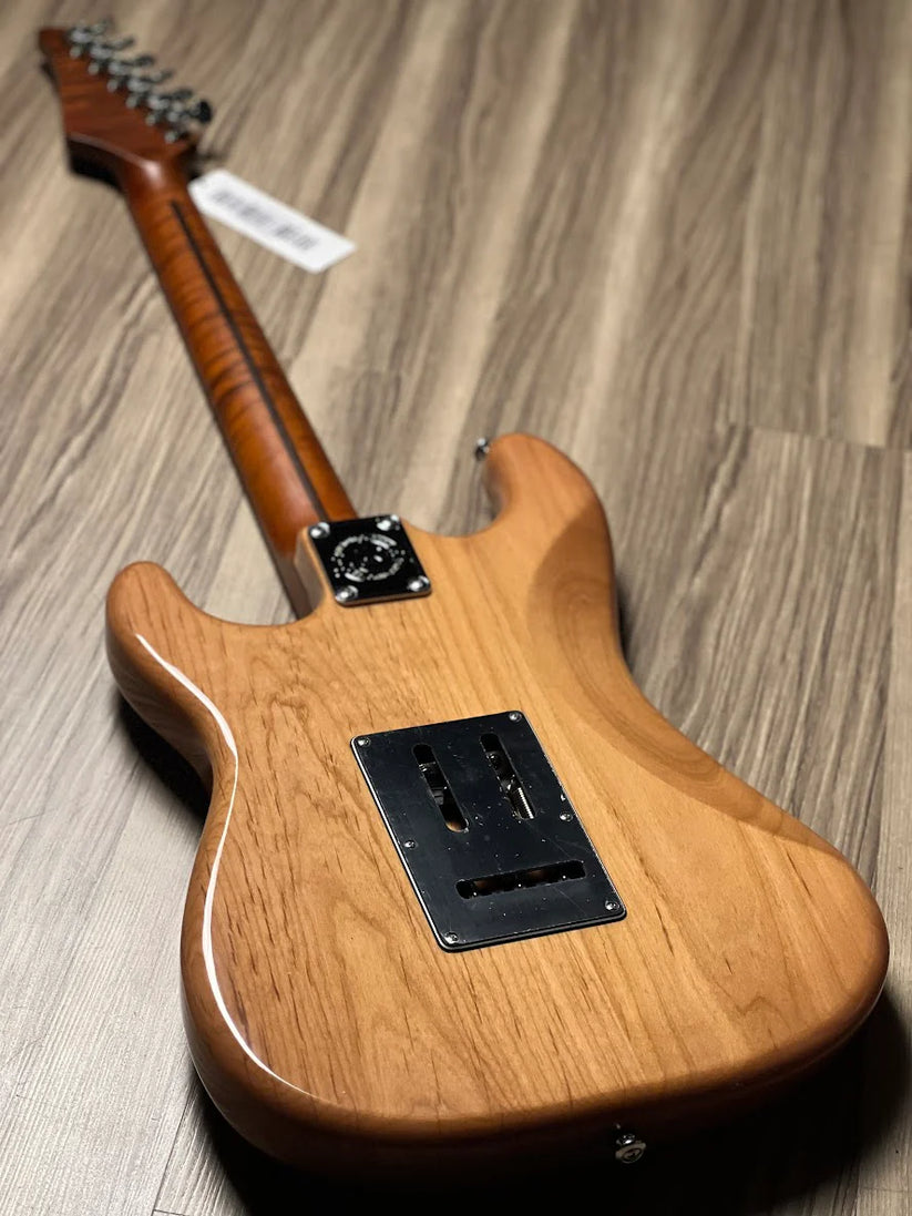 Soloking MS-1 Thinline Artisan FMN with Roasted Flame Neck - Natural Mocha Satin